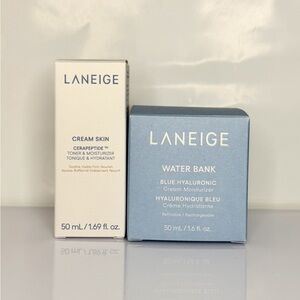 LANEIGE Cream Skin Toner and Water Bank Blue Moisturizer